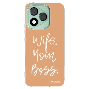 Picasee silikonowe przeźroczyste etui na Honor 400 Lite 5G - Boss Mama