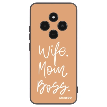 Picasee silikonowe czarne etui na Xiaomi Poco C75 - Boss Mama