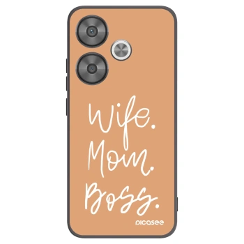Picasee silikonowe czarne etui na Xiaomi Poco F6 - Boss Mama