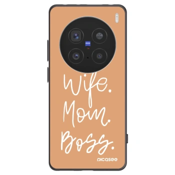 Picasee silikonowe czarne etui na Vivo X200 Pro - Boss Mama
