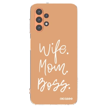 Picasee silikonowe przeźroczyste etui na Samsung Galaxy A13 5G - Boss Mama