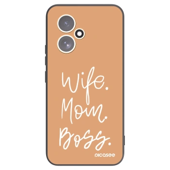 Picasee silikonowe czarne etui na Honor 400 5G - Boss Mama