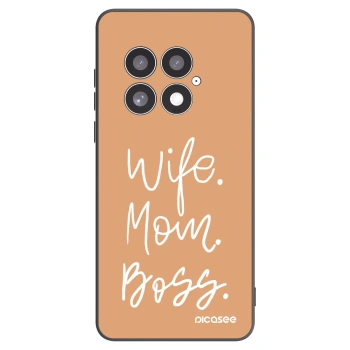 Picasee silikonowe czarne etui na OnePlus 13 5G - Boss Mama