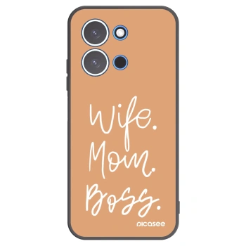 Picasee silikonowe czarne etui na Xiaomi Redmi 15C 4G - Boss Mama