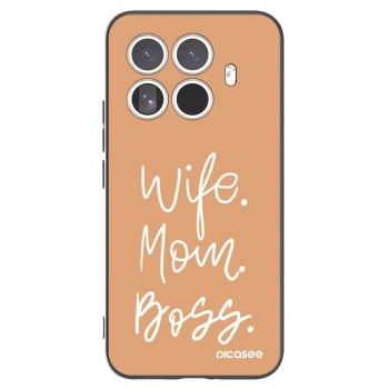 Picasee silikonowe czarne etui na Xiaomi 15T Pro - Boss Mama