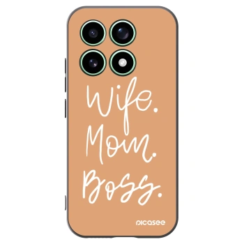 Picasee silikonowe czarne etui na Xiaomi 17 - Boss Mama