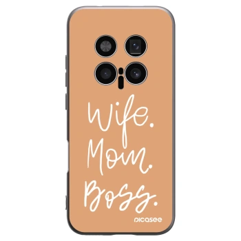 Picasee silikonowe czarne etui na Honor Magic8 Pro 5G - Boss Mama
