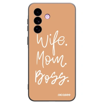 Picasee silikonowe czarne etui na Samsung Galaxy A57 5G - Boss Mama