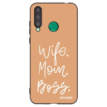 Picasee silikonowe czarne etui na Honor 20 Lite - Boss Mama