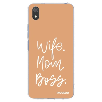 Picasee silikonowe przeźroczyste etui na Xiaomi Redmi 7A - Boss Mama