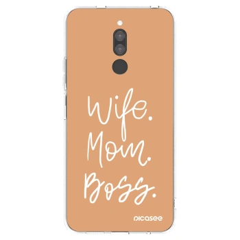 Picasee silikonowe przeźroczyste etui na Xiaomi Redmi 8 - Boss Mama