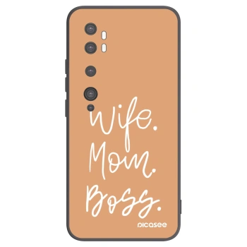 Picasee silikonowe czarne etui na Xiaomi Mi Note 10 (Pro) - Boss Mama