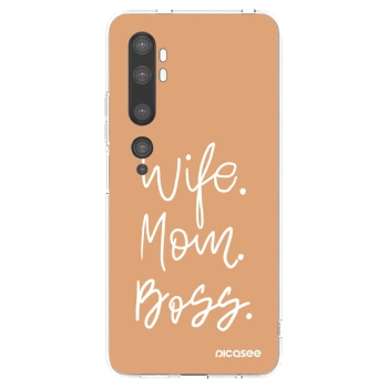 Picasee silikonowe przeźroczyste etui na Xiaomi Mi Note 10 (Pro) - Boss Mama