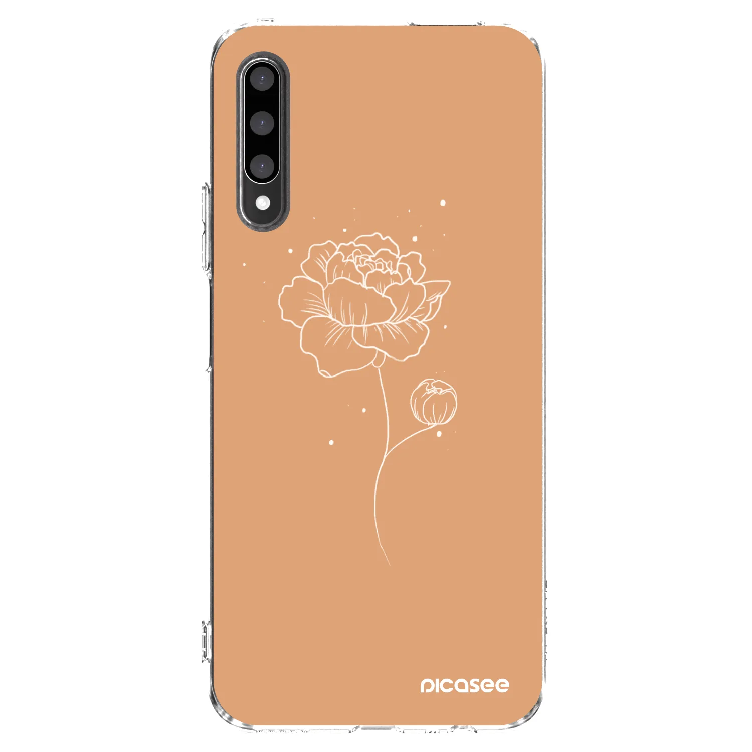Picasee silikonowe przeźroczyste etui na Honor 9X Pro - Peonies