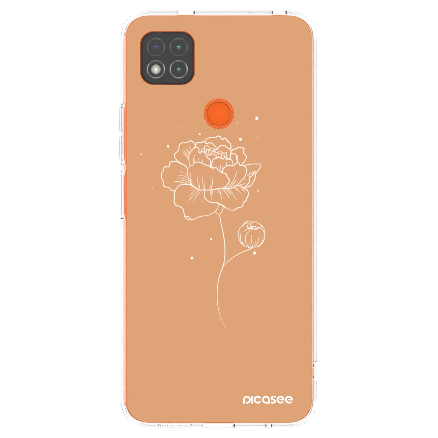 Picasee silikonowe przeźroczyste etui na Xiaomi Redmi 9C - Peonies