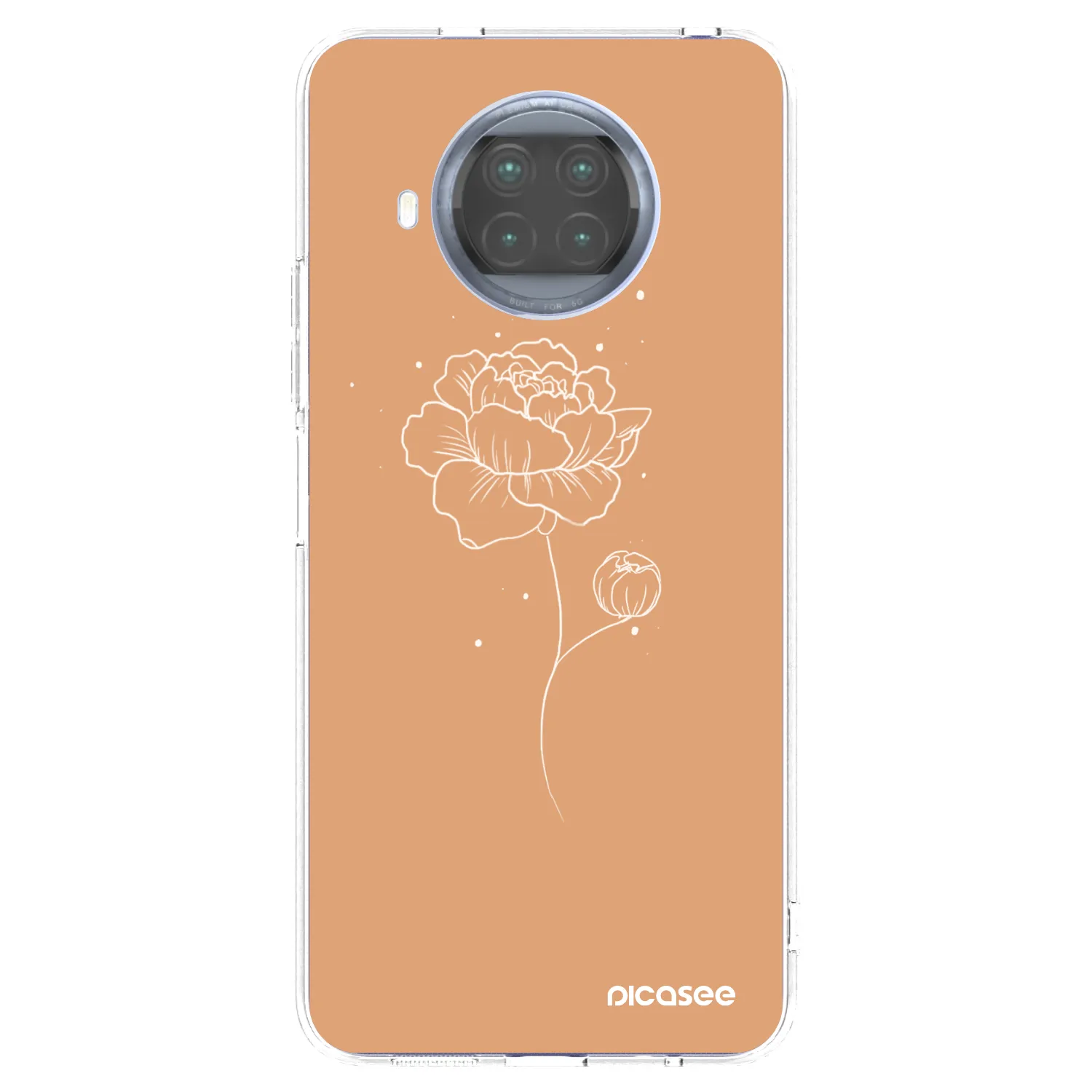Picasee silikonowe przeźroczyste etui na Xiaomi Mi 10T Lite - Peonies