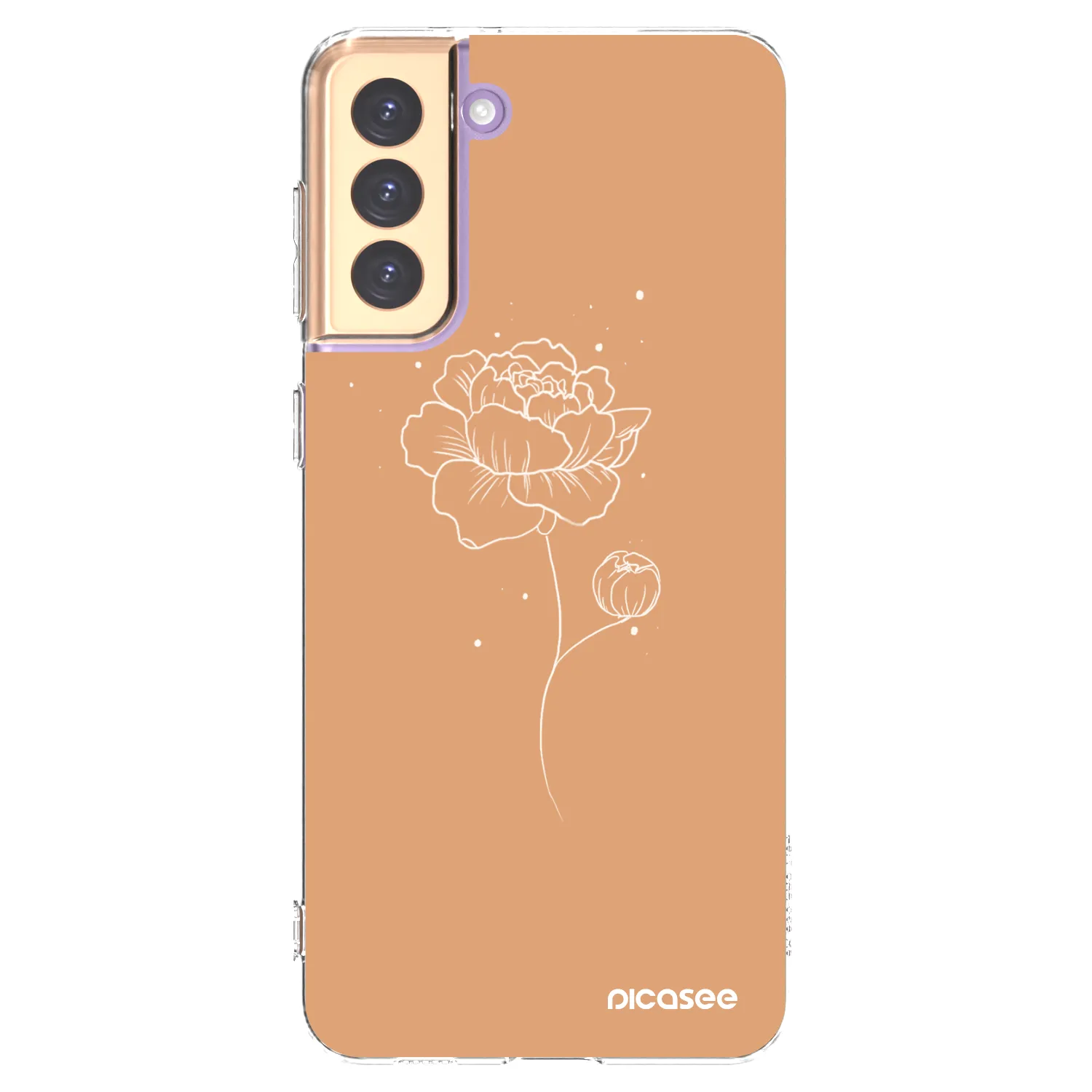Picasee silikonowe przeźroczyste etui na Samsung Galaxy S21+ 5G G996F - Peonies