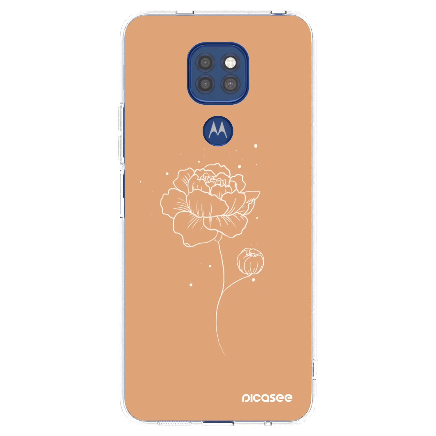 Picasee silikonowe przeźroczyste etui na Motorola Moto G9 Play - Peonies