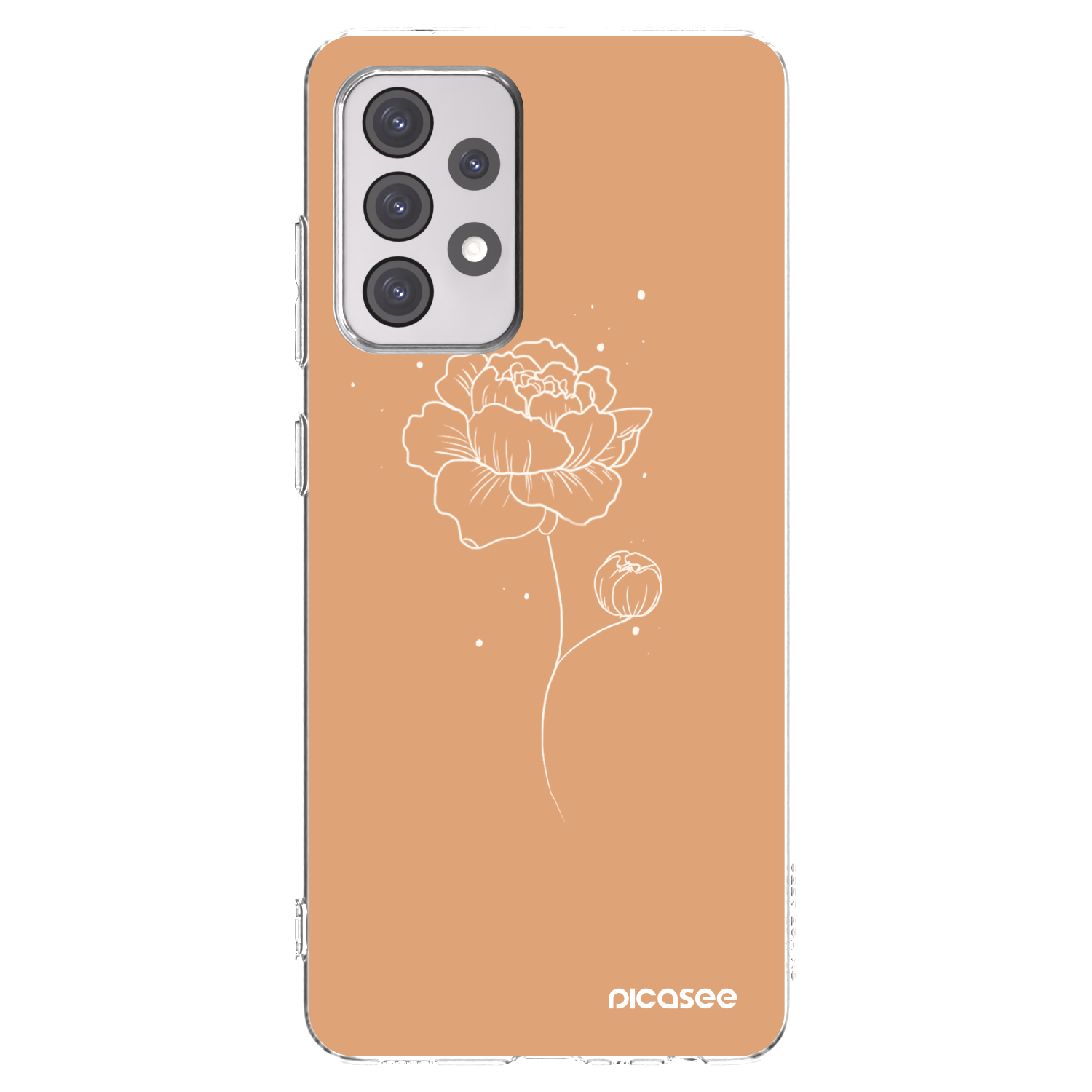 Picasee silikonowe przeźroczyste etui na Samsung Galaxy A52 5G A525F - Peonies