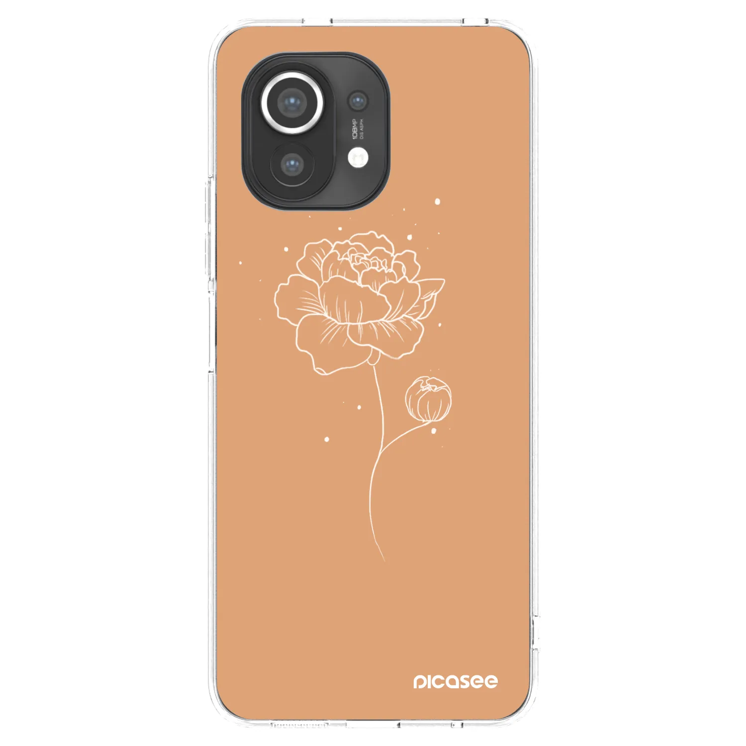 Picasee silikonowe przeźroczyste etui na Xiaomi Mi 11 - Peonies
