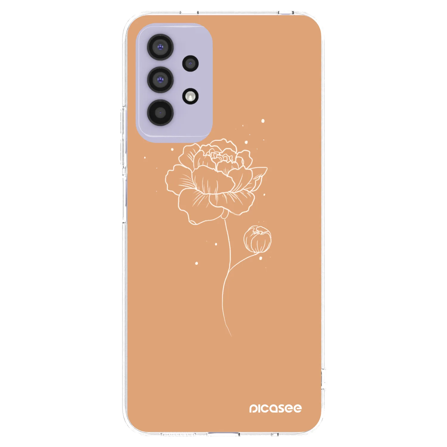 Picasee silikonowe przeźroczyste etui na Samsung Galaxy A32 4G SM-A325F - Peonies