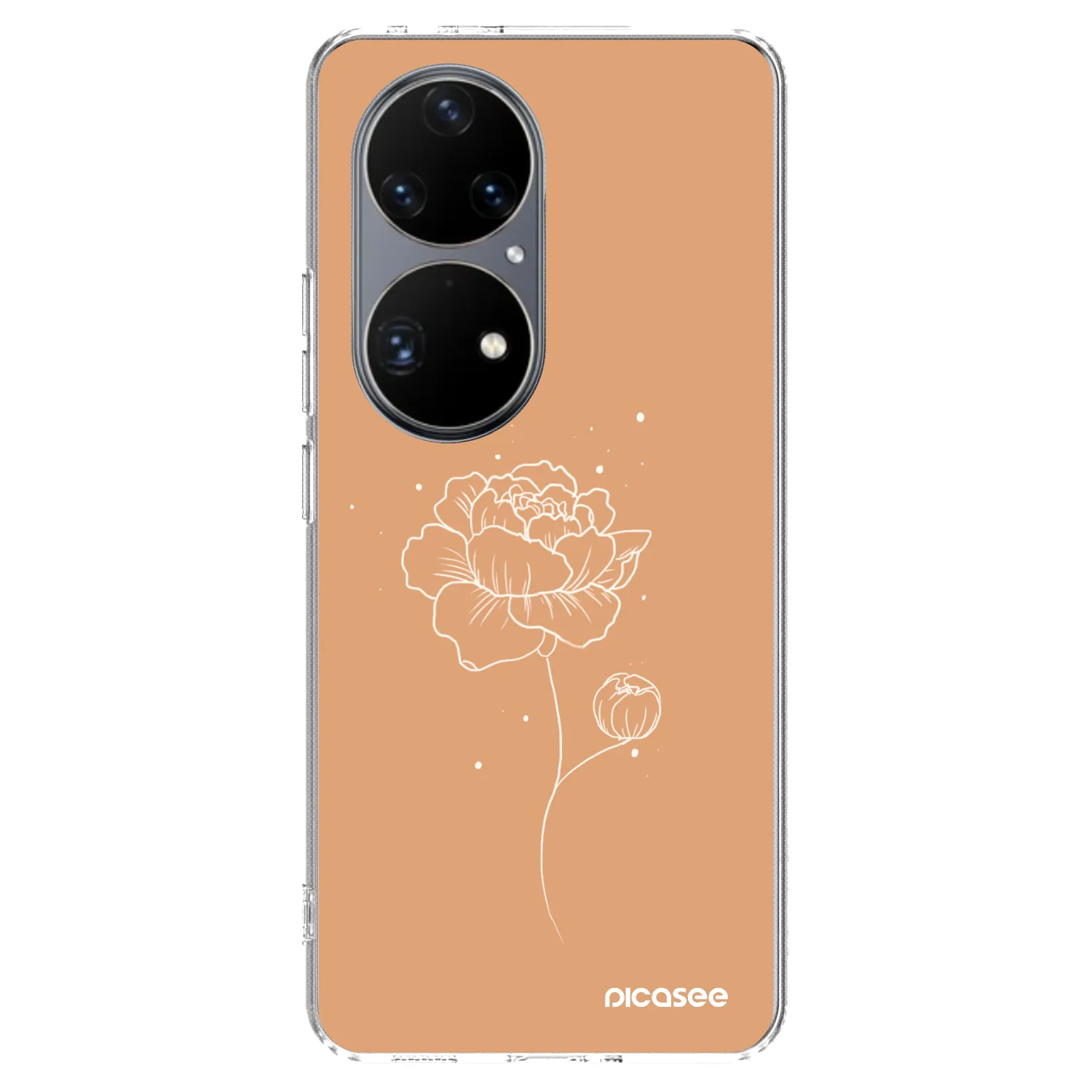 Picasee silikonowe przeźroczyste etui na Huawei P50 - Peonies