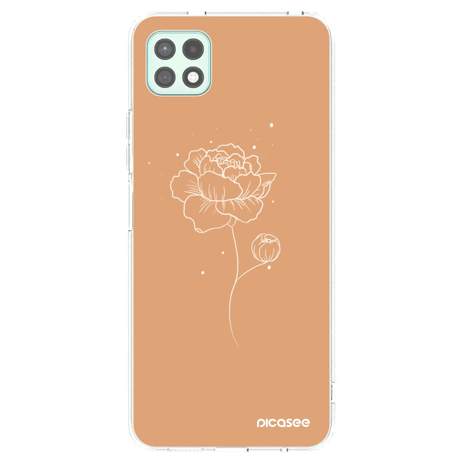 Picasee silikonowe przeźroczyste etui na Samsung Galaxy A22 A226B 5G - Peonies