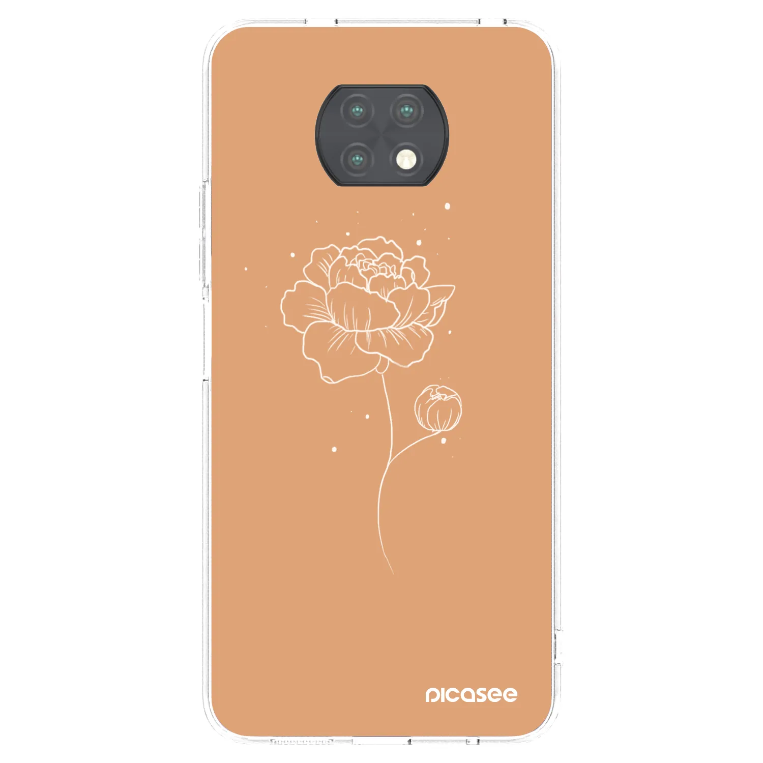 Picasee silikonowe przeźroczyste etui na Xiaomi Redmi Note 9T - Peonies