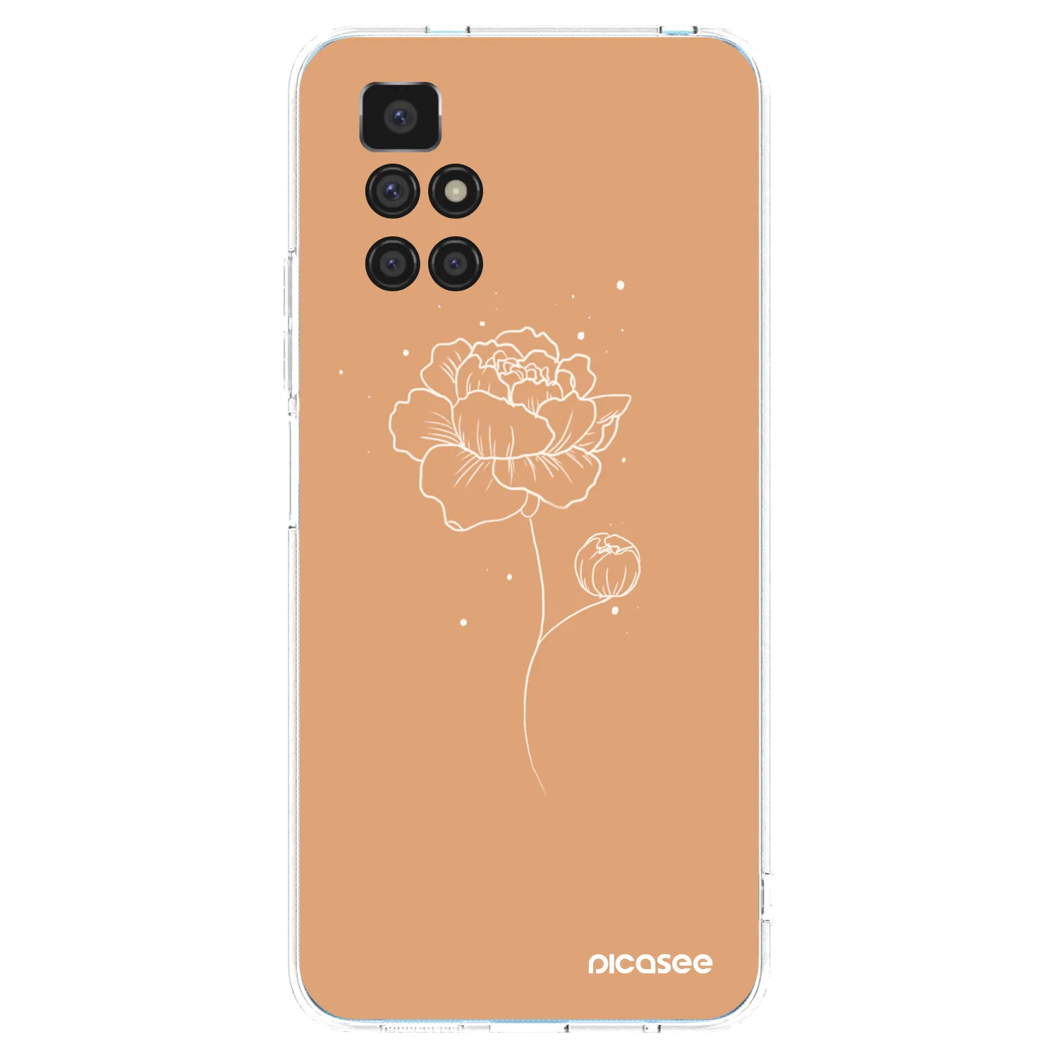 Picasee silikonowe przeźroczyste etui na Xiaomi Redmi 10 - Peonies
