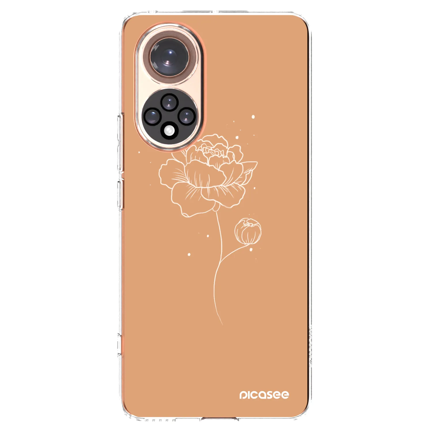 Picasee silikonowe przeźroczyste etui na Honor 50 5G - Peonies