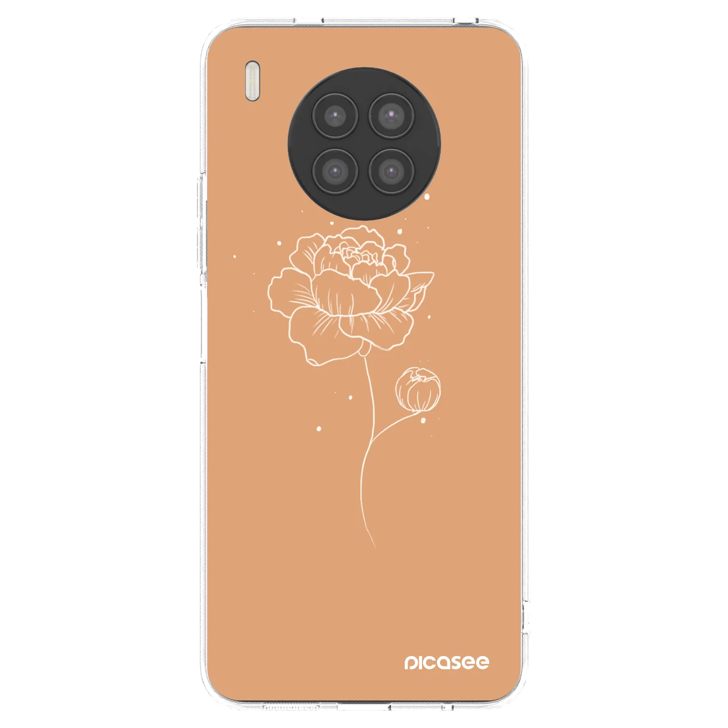 Picasee silikonowe przeźroczyste etui na Huawei Nova 8i - Peonies