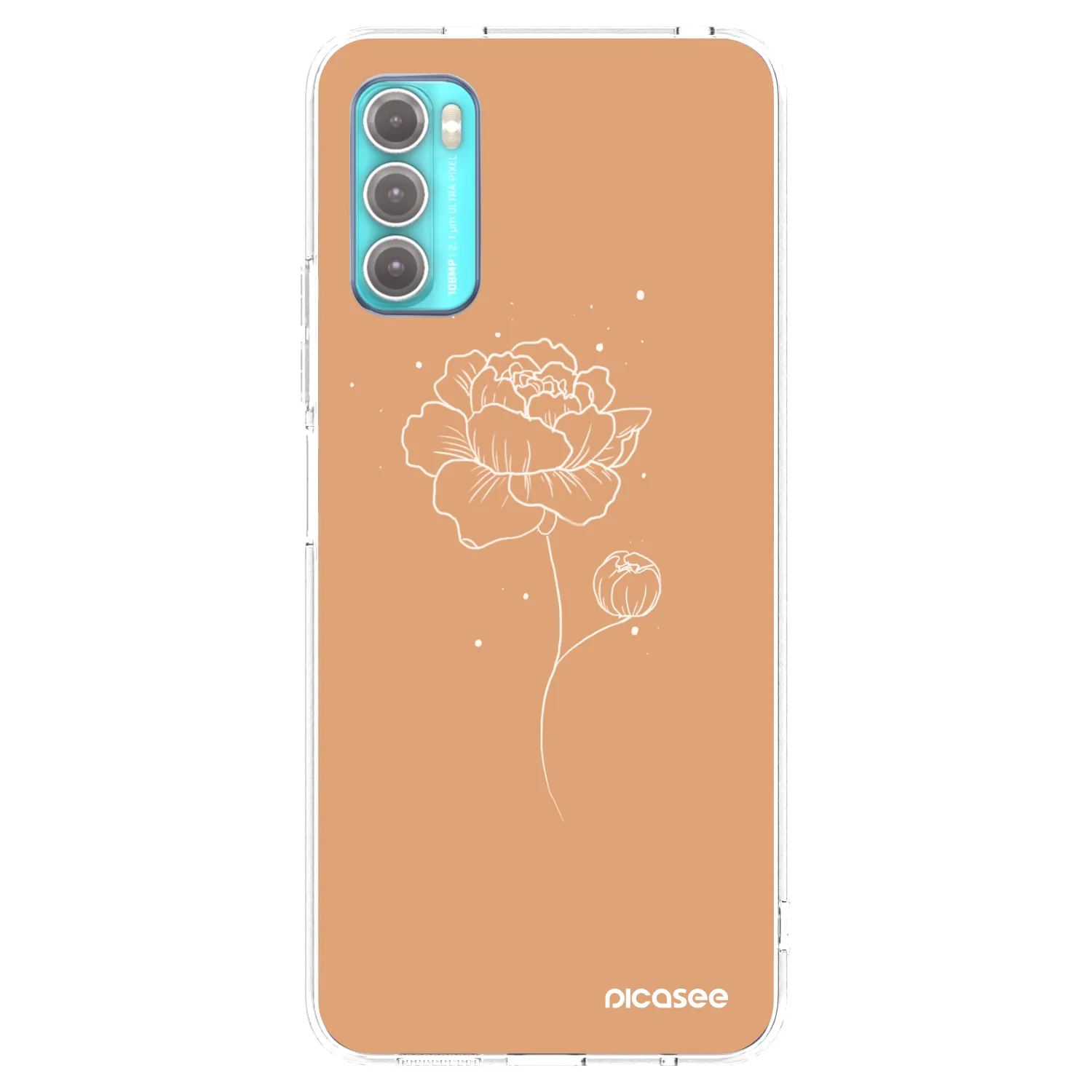 Picasee silikonowe przeźroczyste etui na Motorola Moto G60 - Peonies