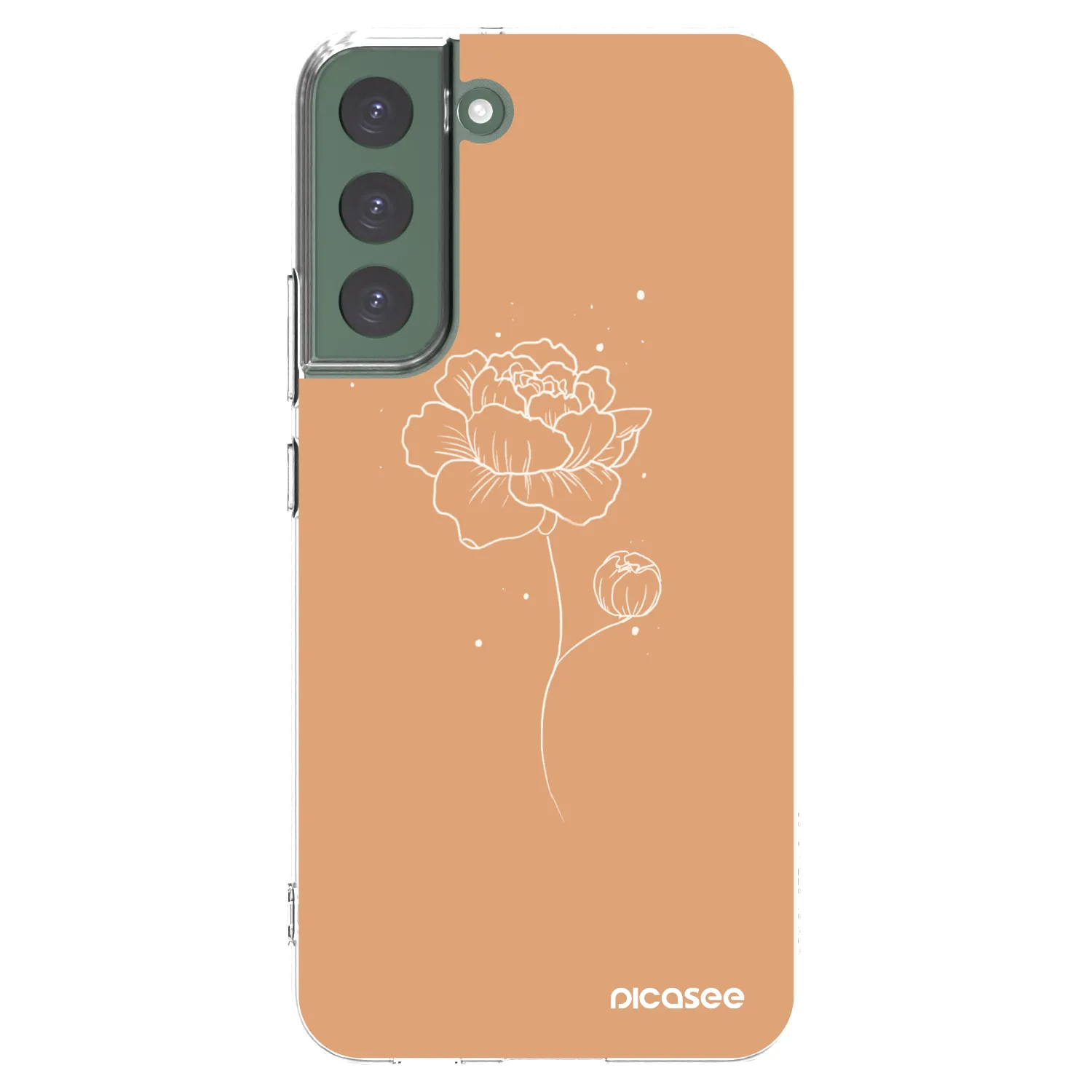Picasee silikonowe przeźroczyste etui na Samsung Galaxy S22+ 5G - Peonies