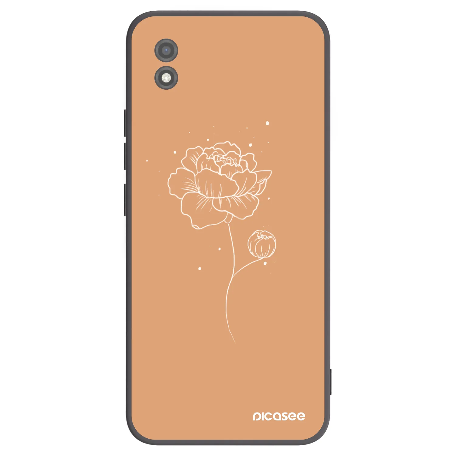 Picasee silikonowe czarne etui na Realme C11 (2021) - Peonies