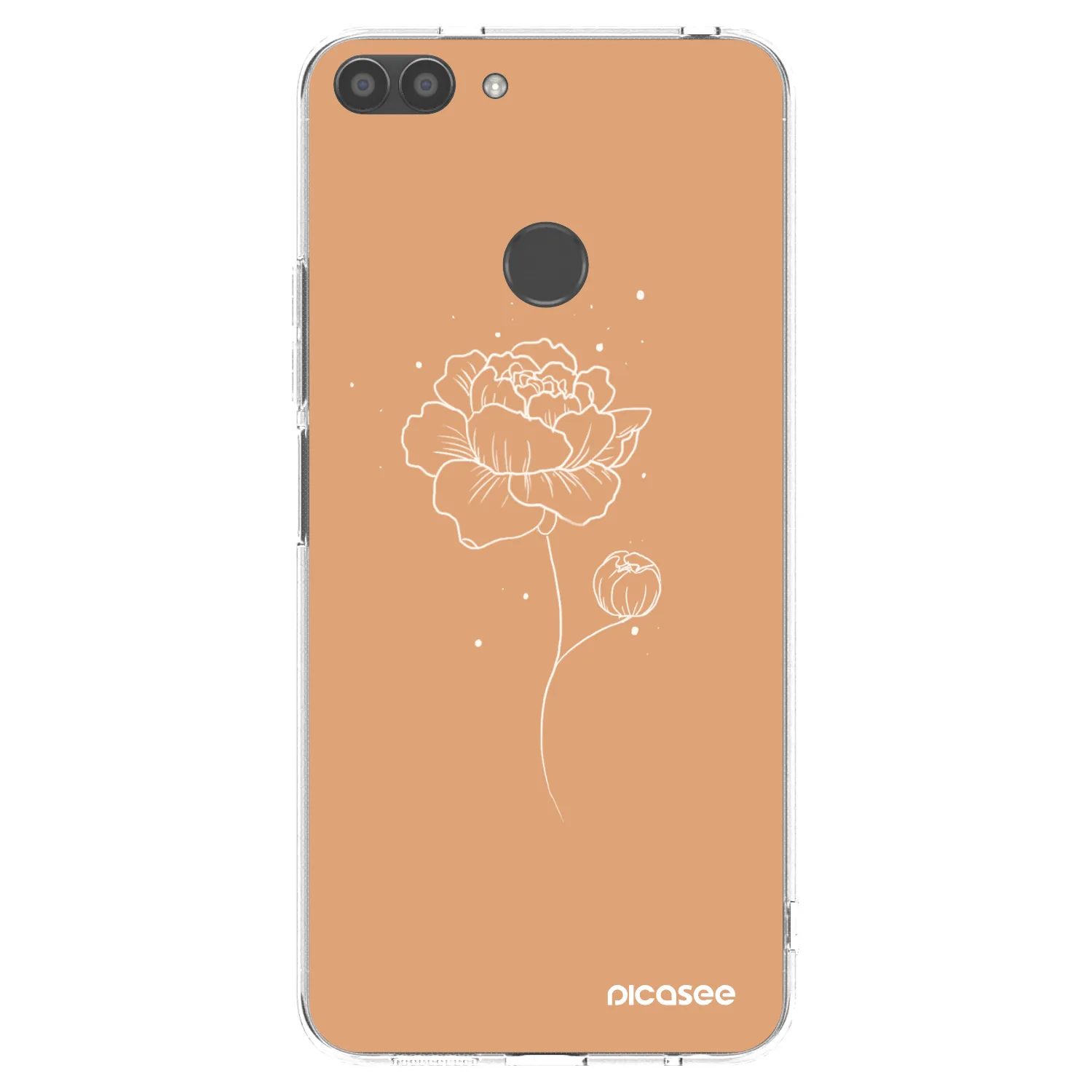 Picasee silikonowe przeźroczyste etui na Huawei P Smart - Peonies
