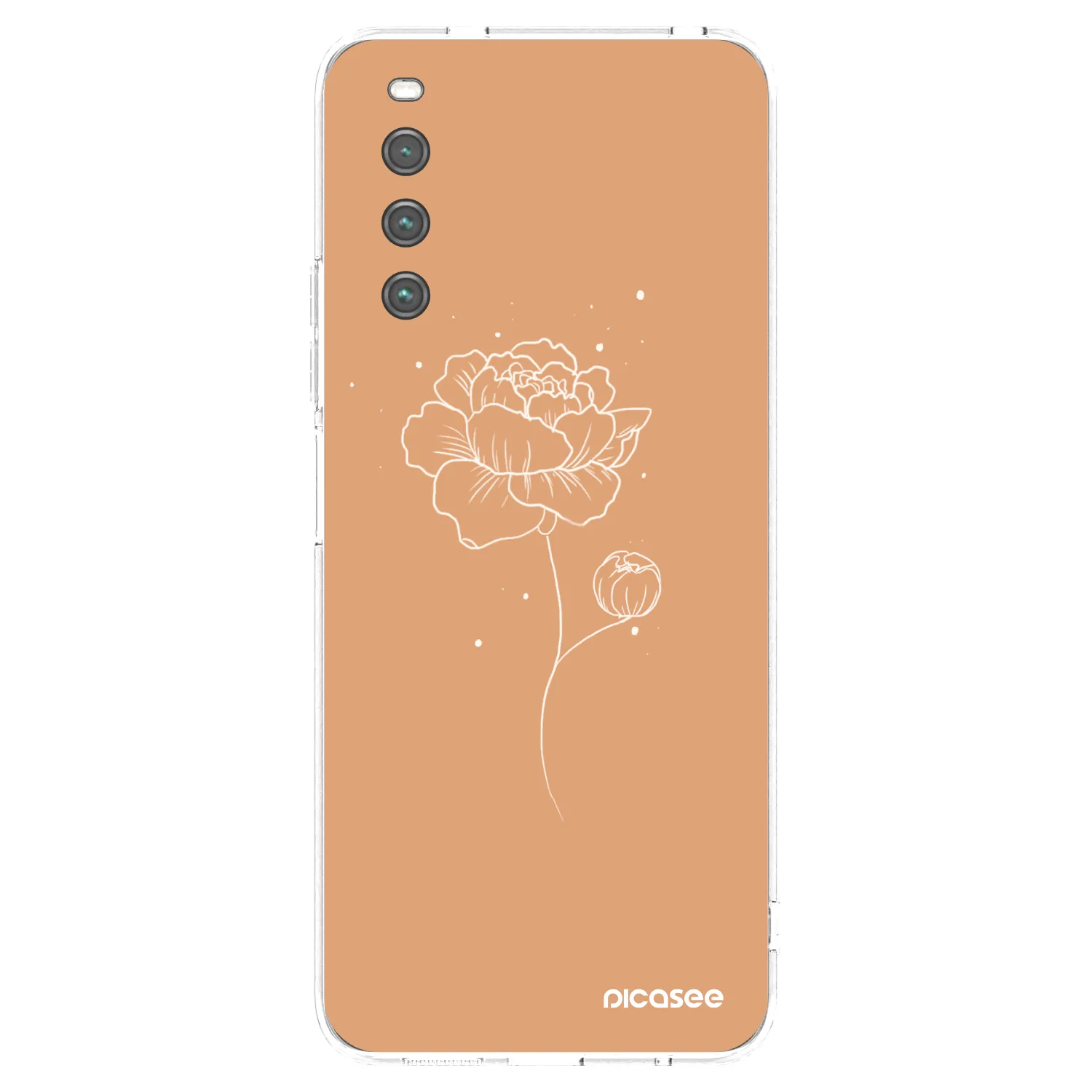Picasee silikonowe przeźroczyste etui na Sony Xperia 10 IV 5G - Peonies