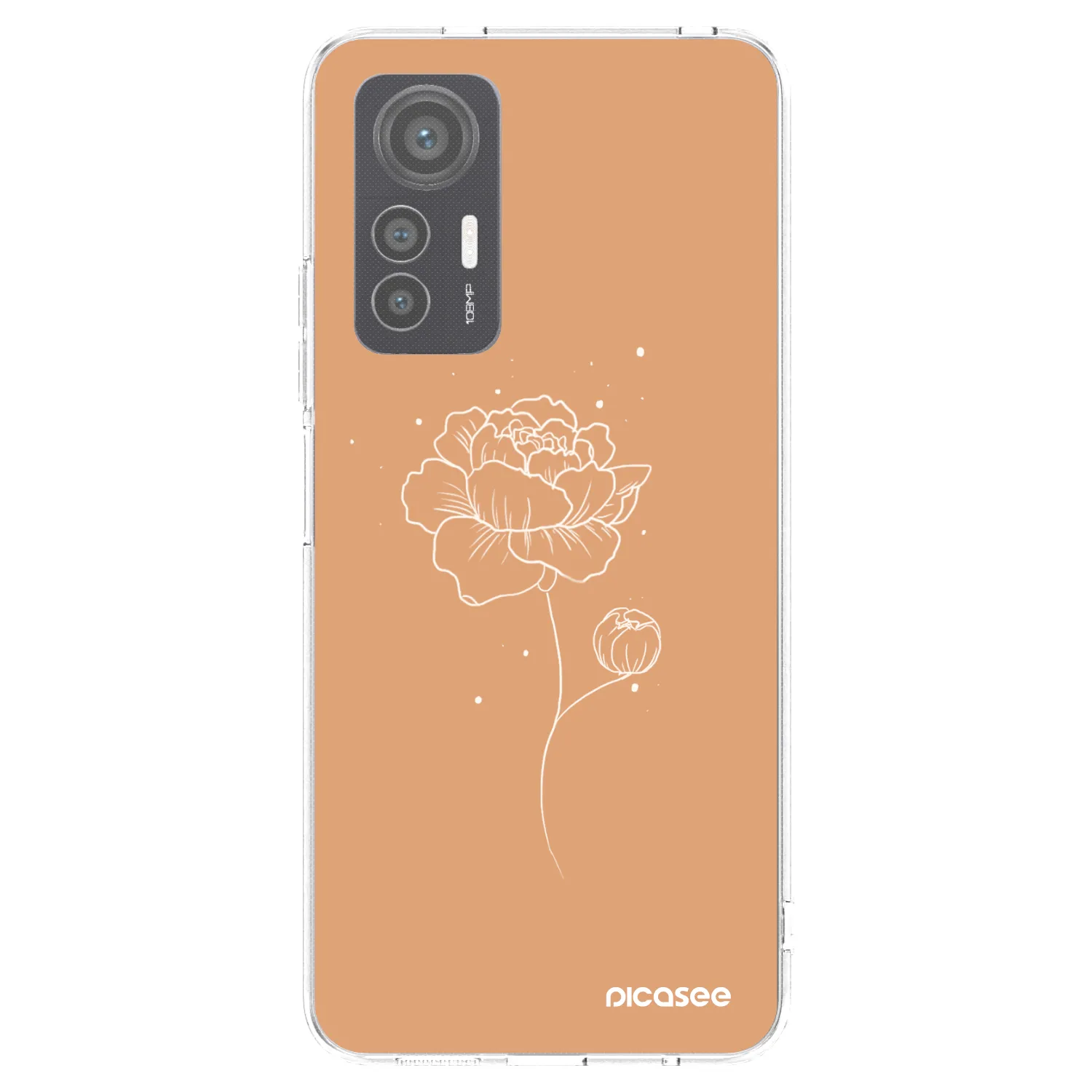 Picasee silikonowe przeźroczyste etui na Xiaomi 12 Lite - Peonies