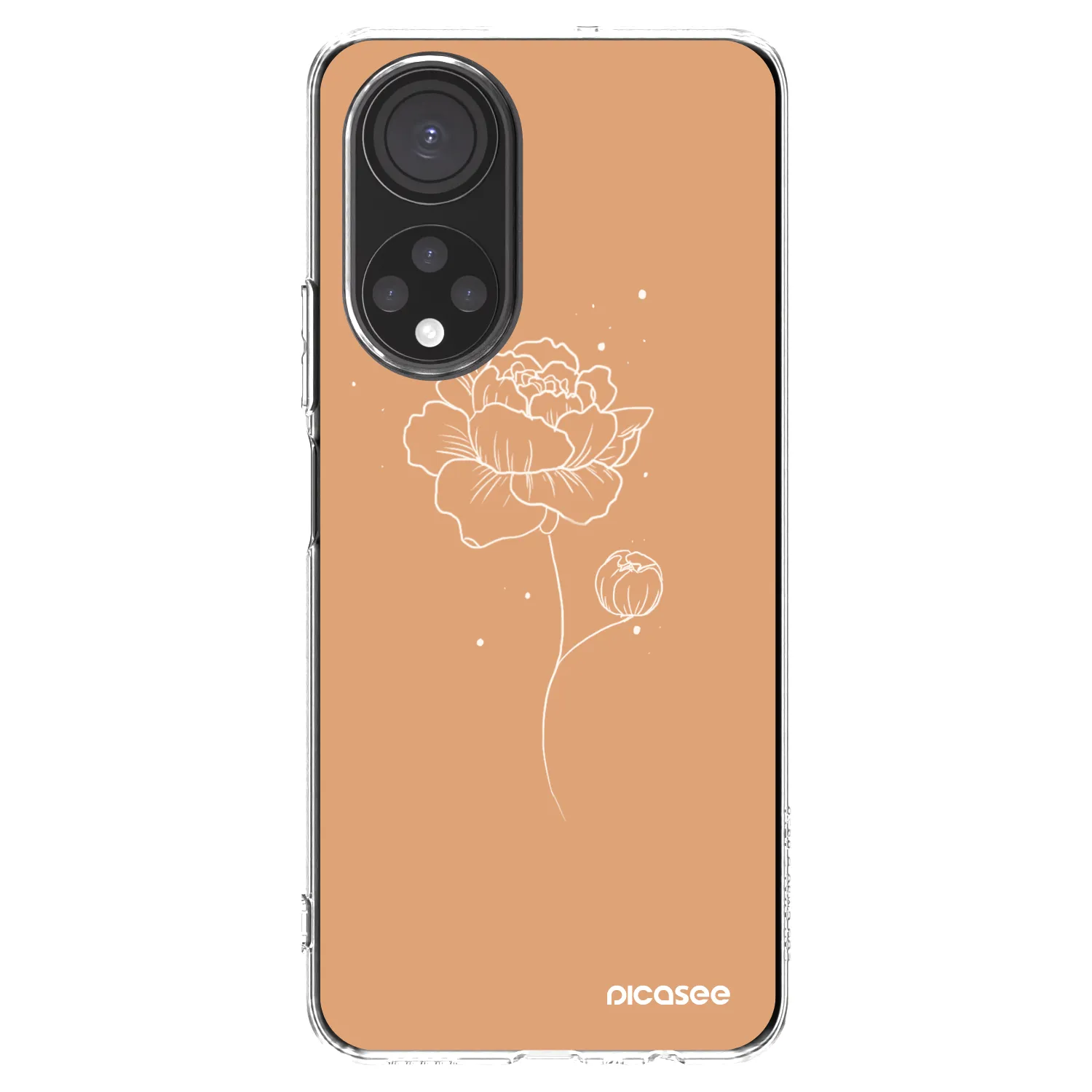 Picasee silikonowe przeźroczyste etui na Honor X7 - Peonies