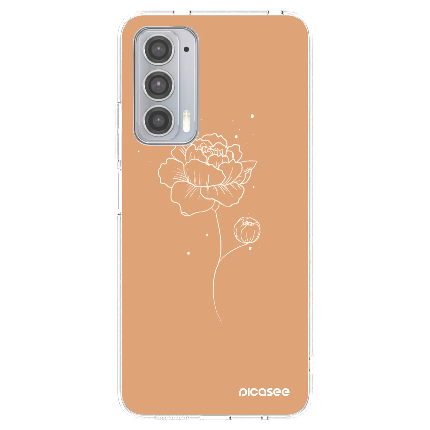Picasee silikonowe przeźroczyste etui na Motorola Edge 20 - Peonies