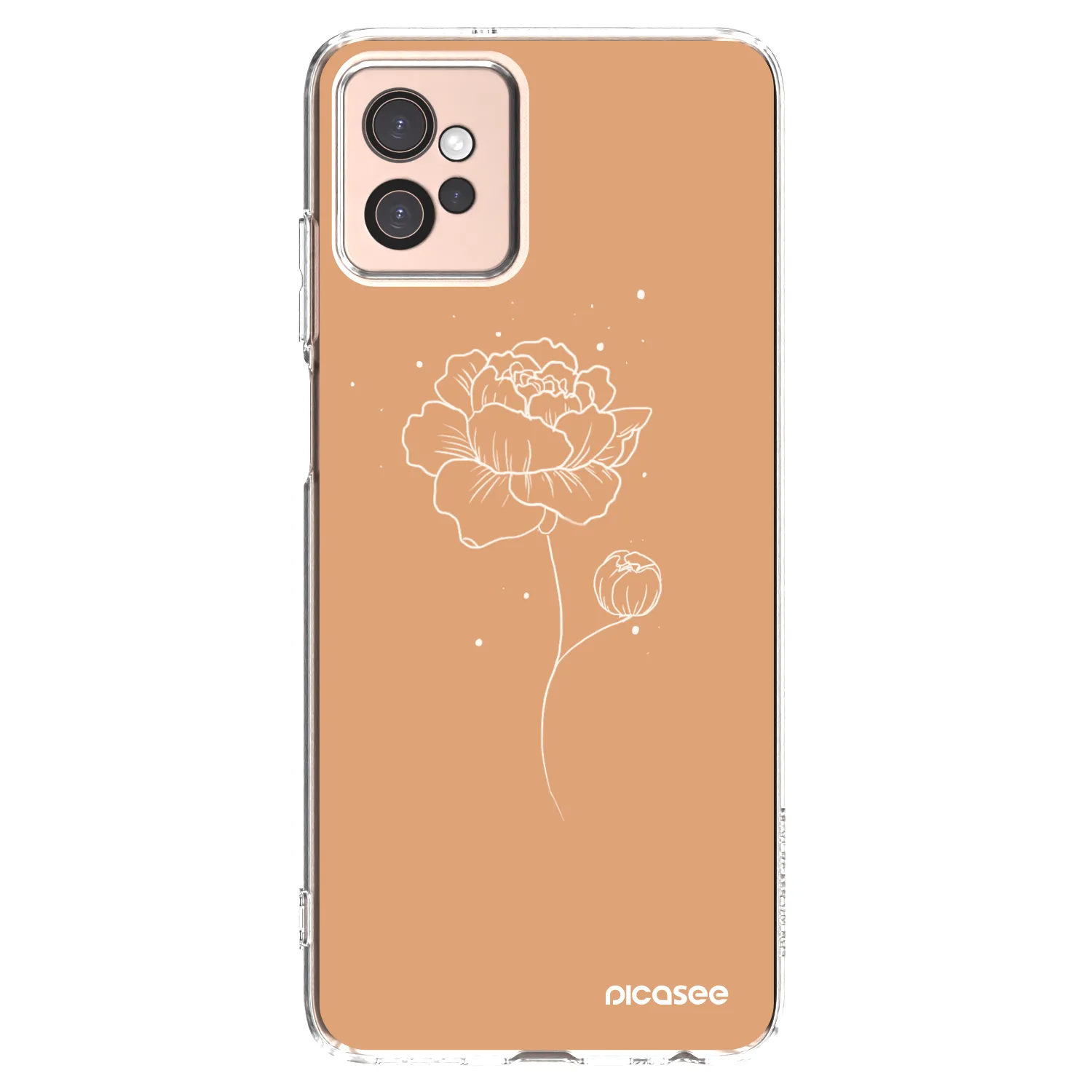 Picasee silikonowe przeźroczyste etui na Motorola Moto G32 - Peonies