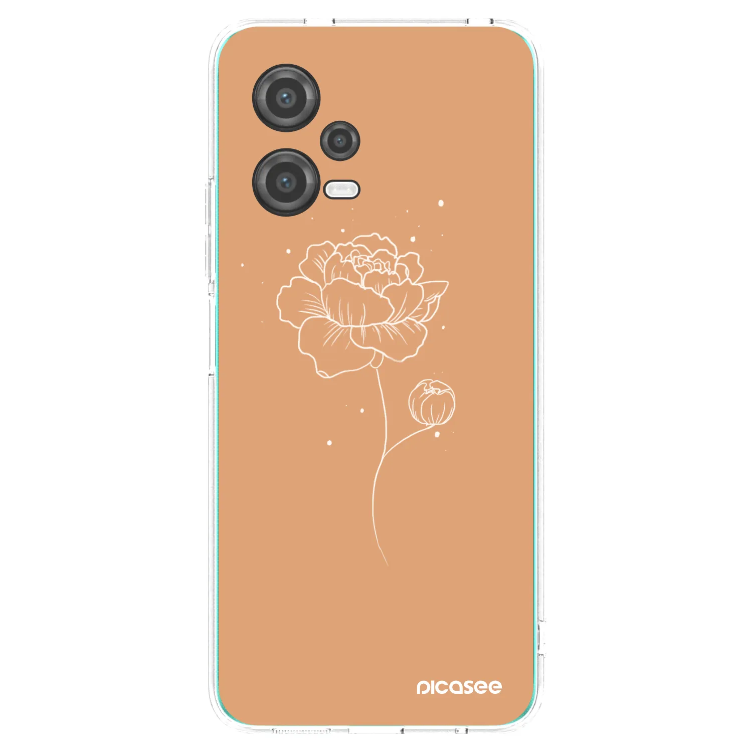 Picasee silikonowe przeźroczyste etui na Xiaomi Poco X5 - Peonies
