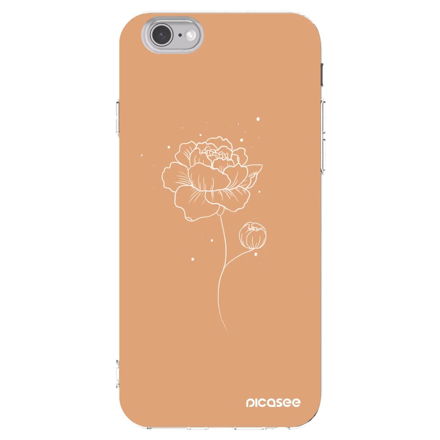 Picasee silikonowe przeźroczyste etui na Apple iPhone 6/6S - Peonies
