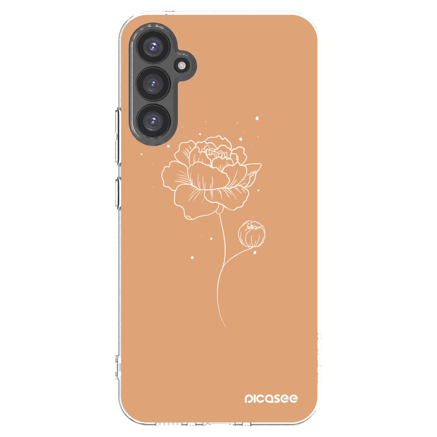 Picasee silikonowe przeźroczyste etui na Samsung Galaxy A34 5G A346B - Peonies
