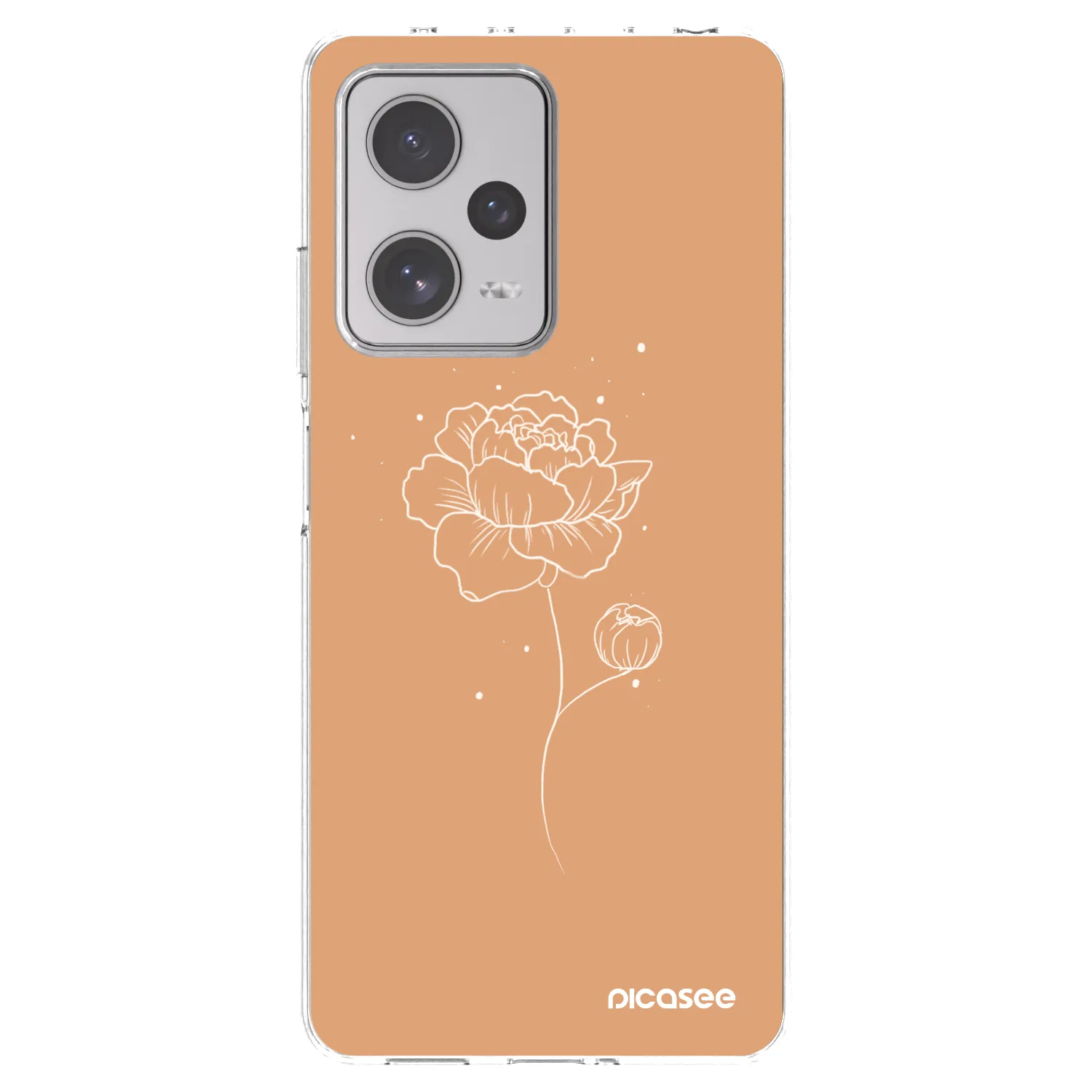 Picasee silikonowe przeźroczyste etui na Xiaomi Redmi Note 12 Pro+ 5G - Peonies
