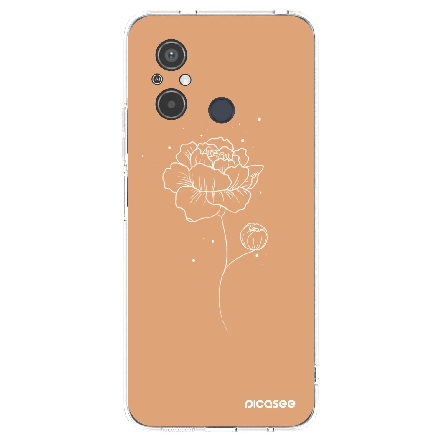 Picasee silikonowe przeźroczyste etui na Xiaomi Redmi 12C - Peonies