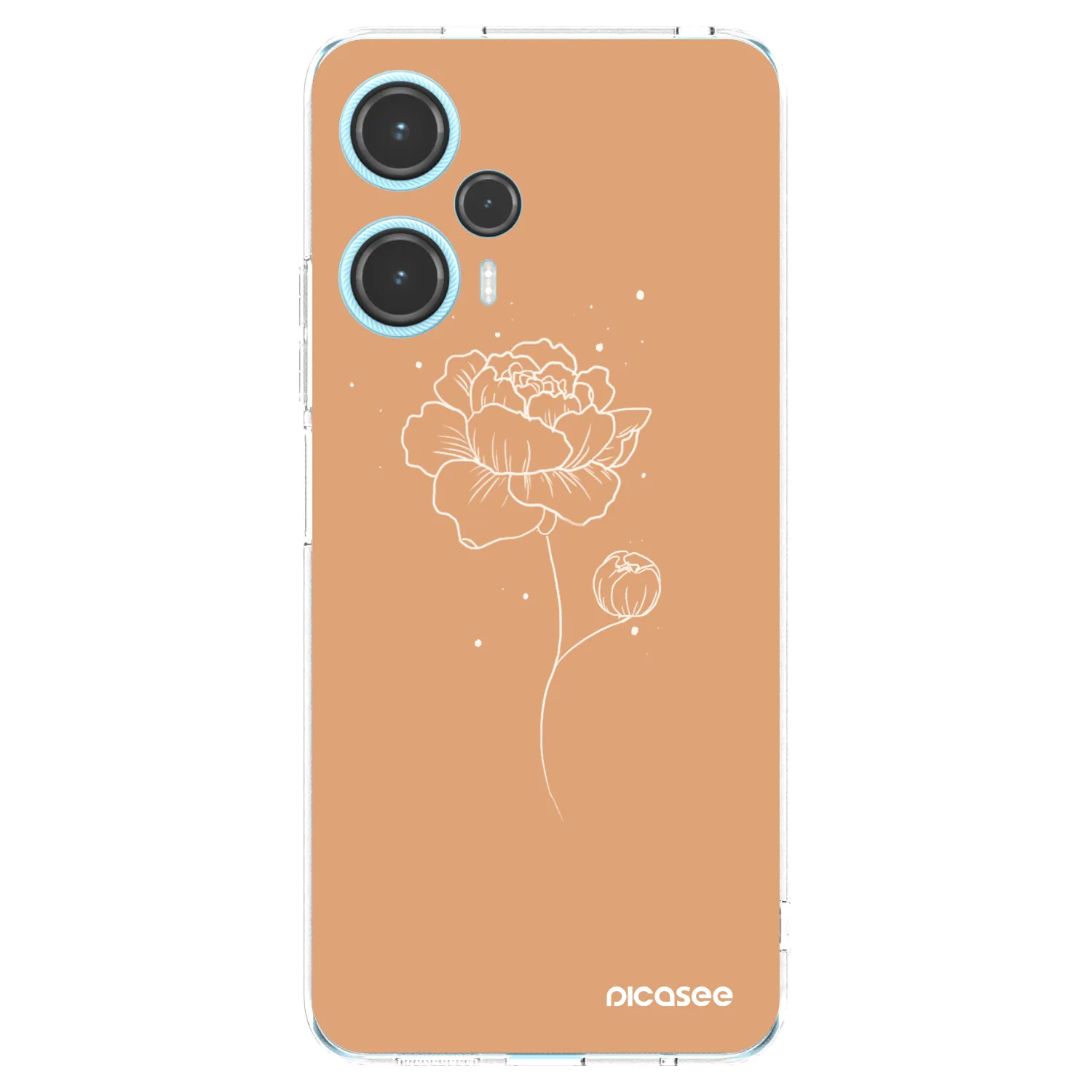 Picasee silikonowe przeźroczyste etui na Xiaomi Poco F5 - Peonies