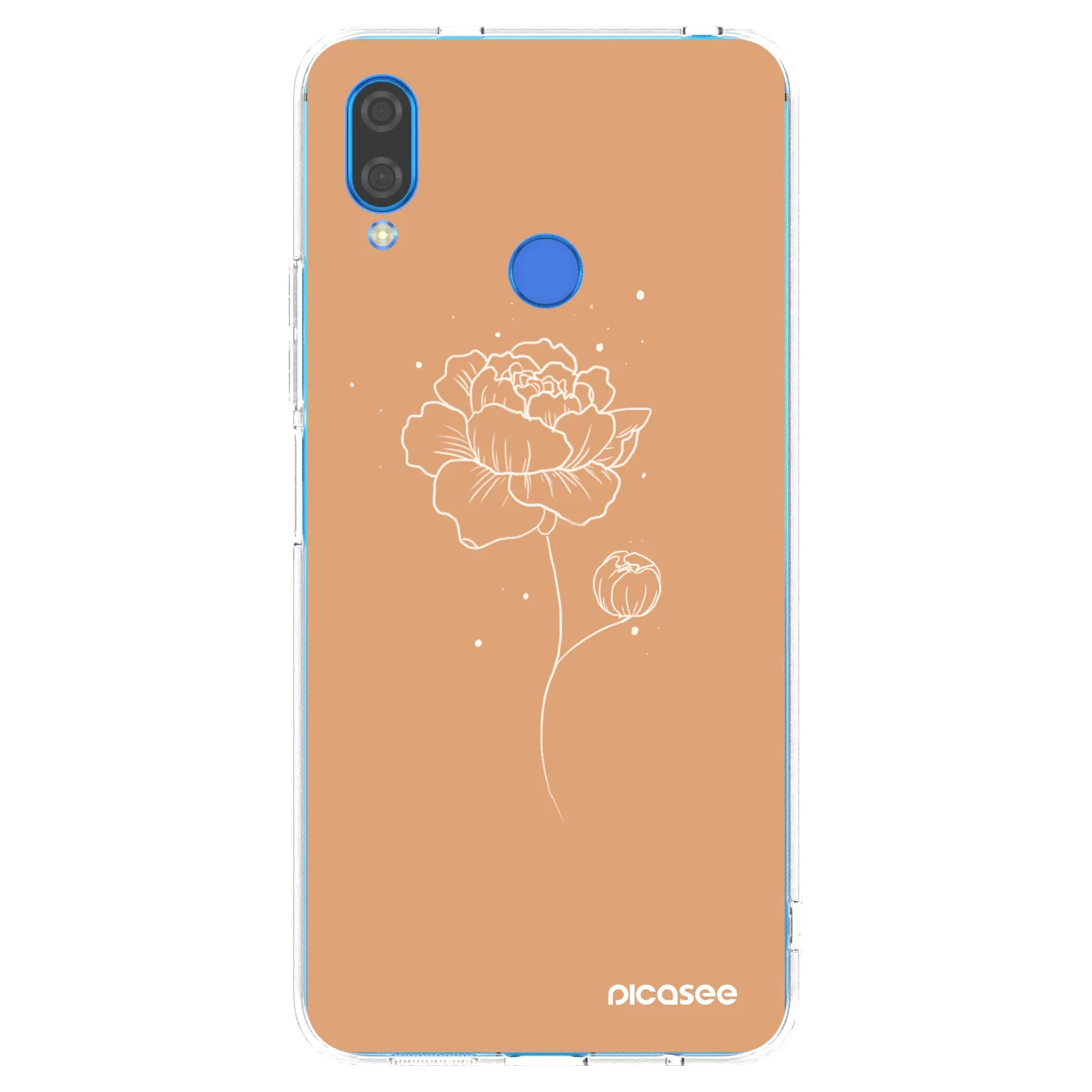 Picasee silikonowe przeźroczyste etui na Huawei Nova 3i - Peonies