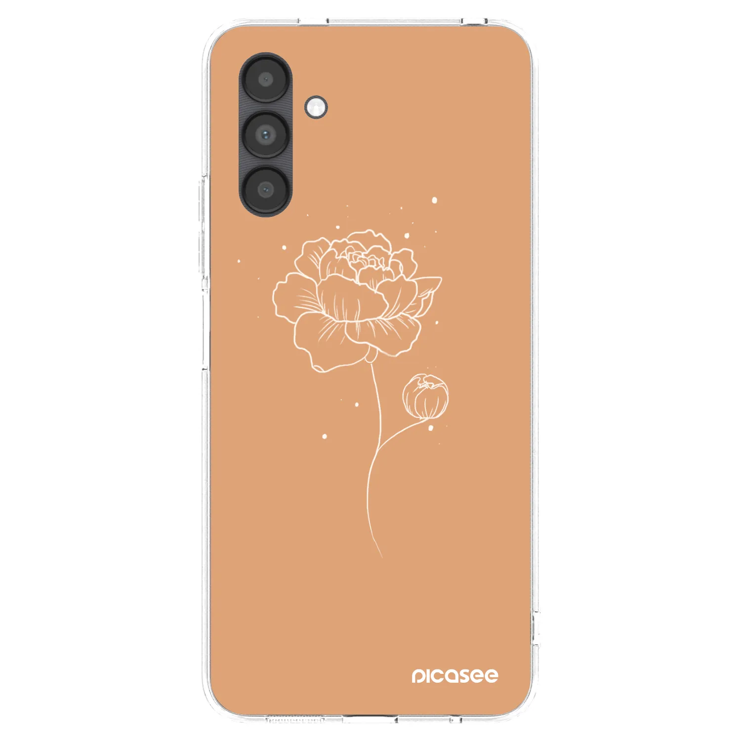 Picasee silikonowe przeźroczyste etui na Samsung Galaxy A04s A047F - Peonies