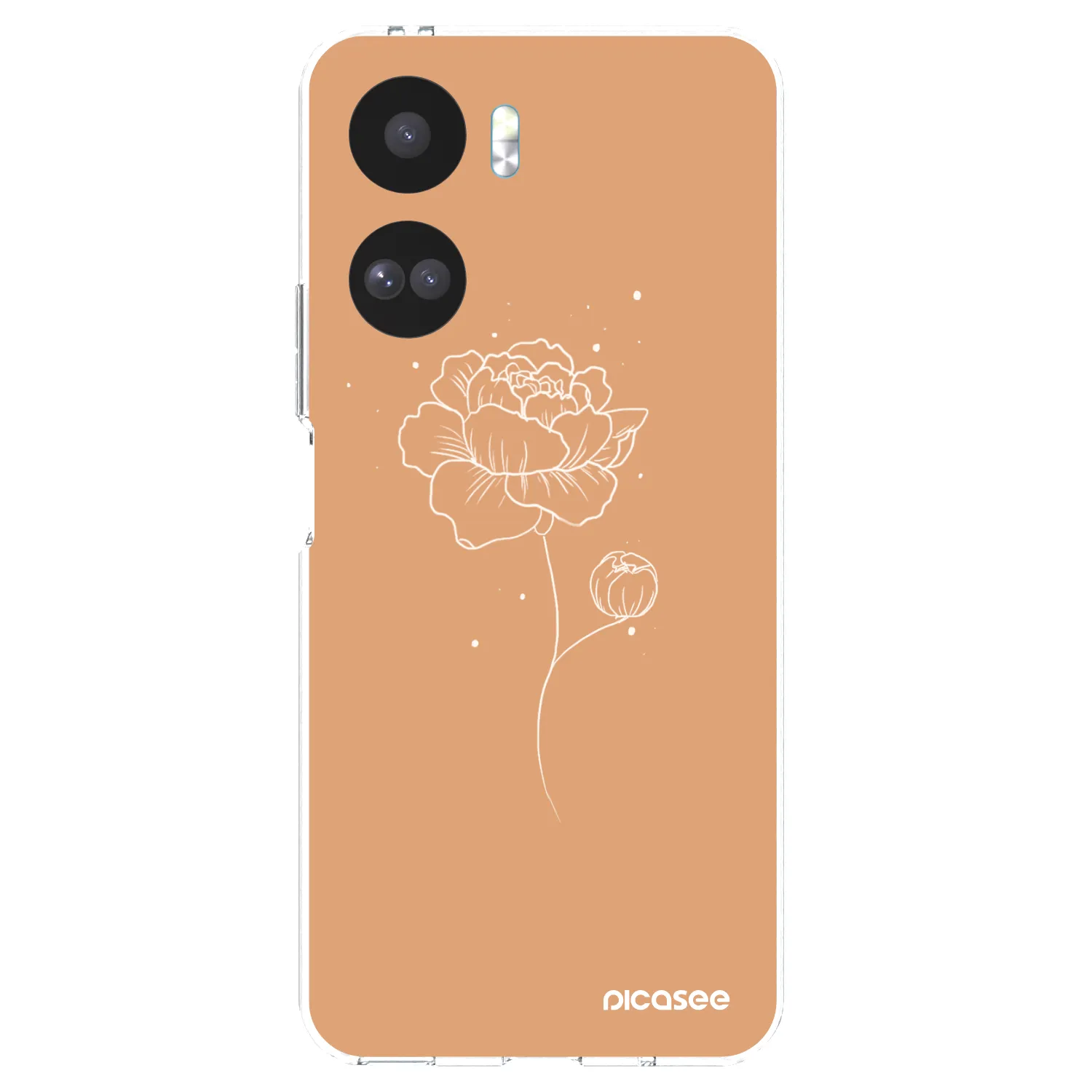 Picasee silikonowe przeźroczyste etui na Honor 90 Lite 5G - Peonies