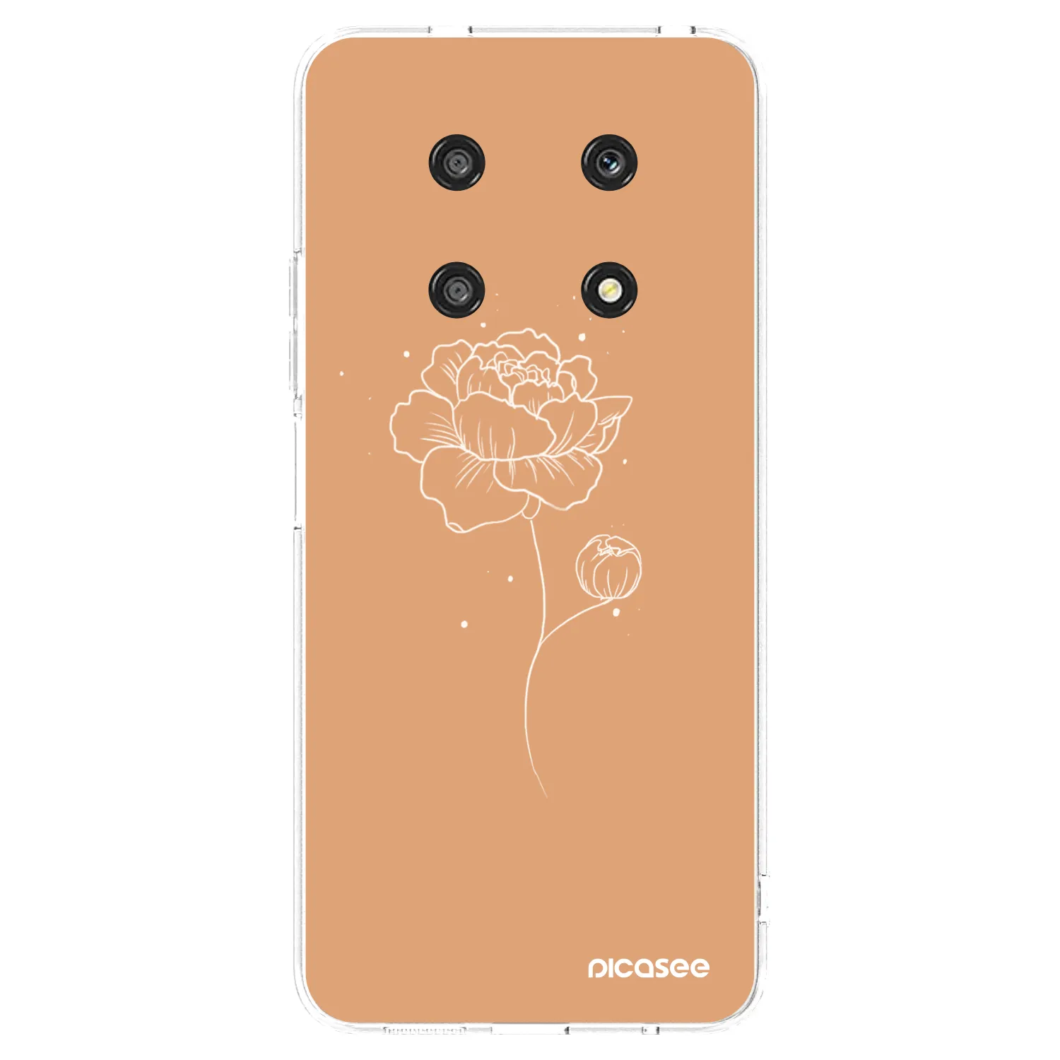 Picasee silikonowe przeźroczyste etui na Honor Magic4 Lite 5G - Peonies